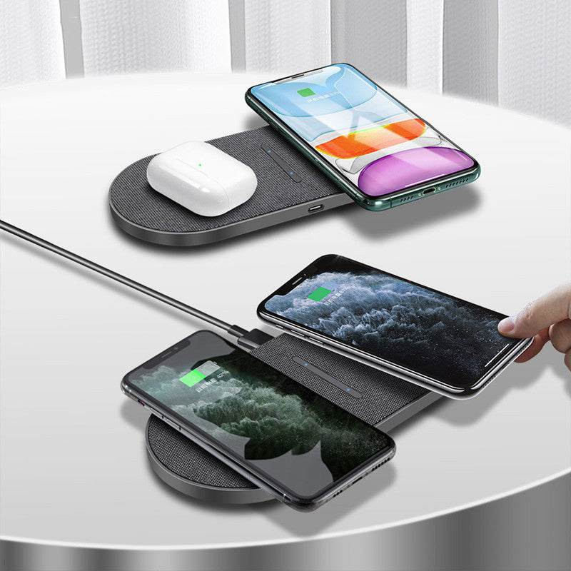 Wireless Charger 2 in 1 Pair 10W Quick Charge Wireless Charger 2 in 1 Pair 10W Quick Charge